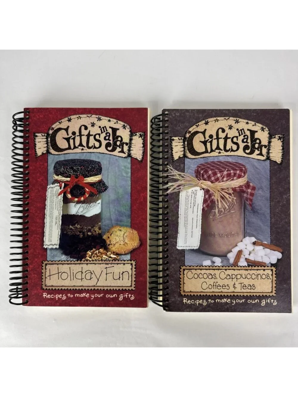 Gifts in a Jar Recipes Cookbooks 2002 Set of 2 Books holiday gifts mom grandma